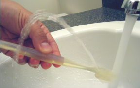 Illustration for article titled Brush & Rinse Toothbrush Creates Mini Water Fountain